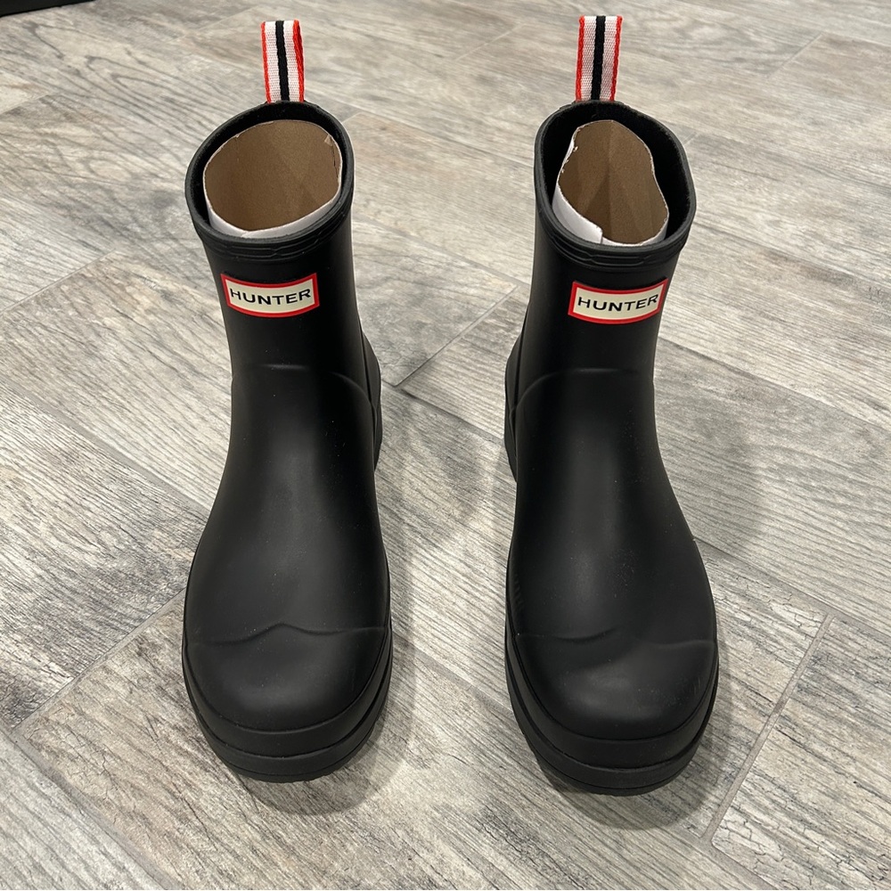 Hunter Men’s Original PLAY Short Rain Boots, 10 Black
